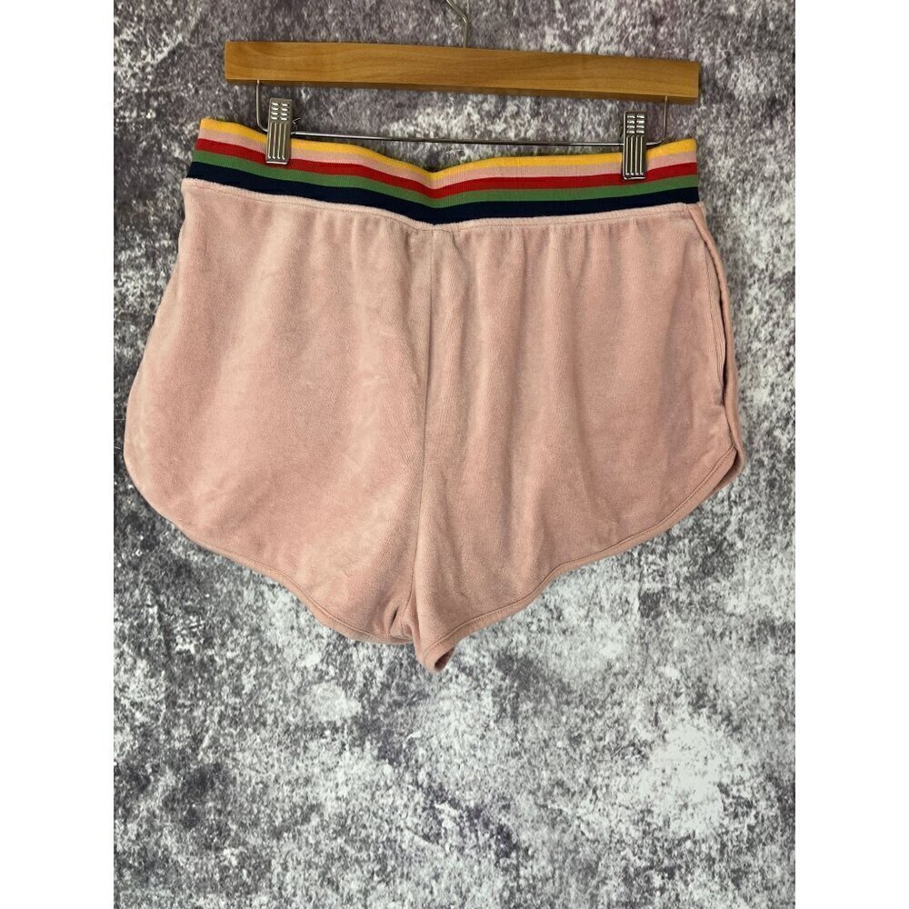 Wild Fable‎ 70s Pink Velvet Colorful Band Casual Shorts High Rise Womens M - Picture 7 of 8
